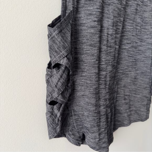 Lululemon Var-City Muscle Tank in Heathered Black size 2 lightweight top crew - Picture 5 of 9